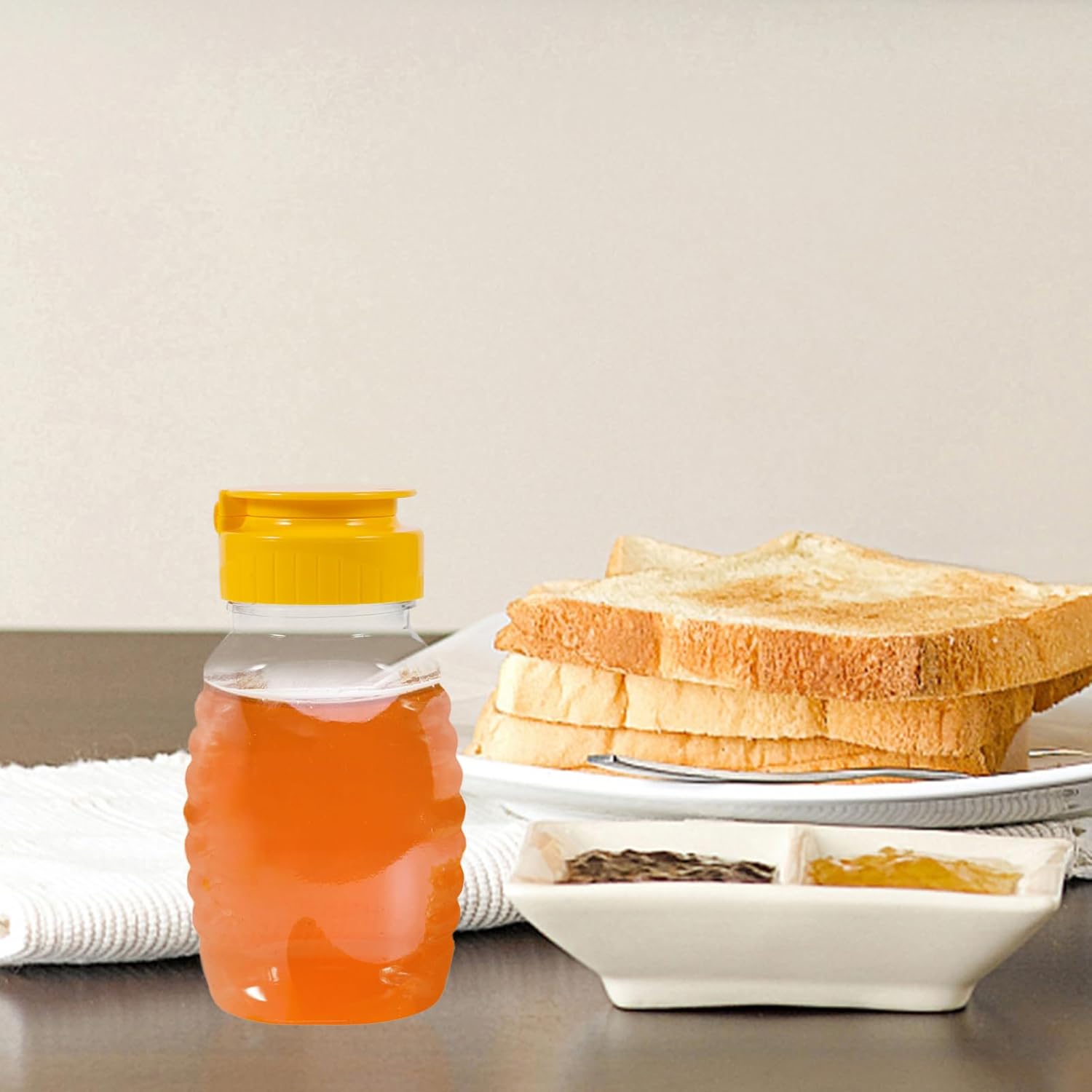 Fondotin Honey Squeeze Bottles 2 Pack Condiment Dispensers