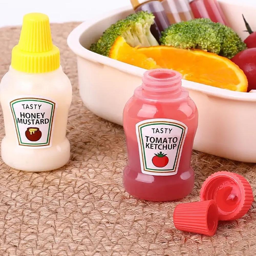25ml Mini Condiment Squeeze Bottles Set