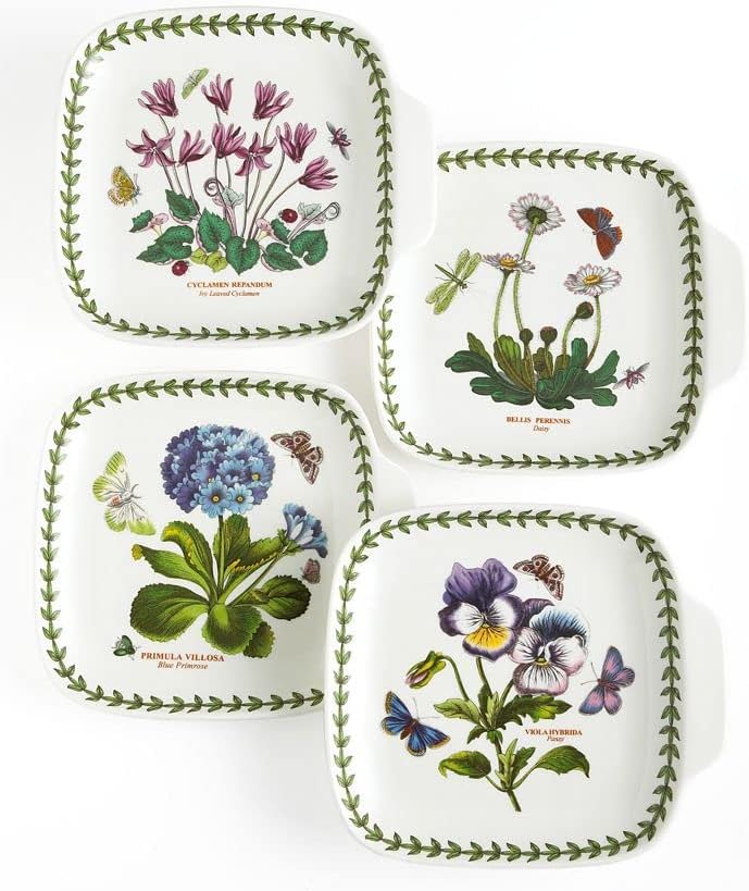 Portmeirion Botanic Garden Elegant Canape Plates Set of 4