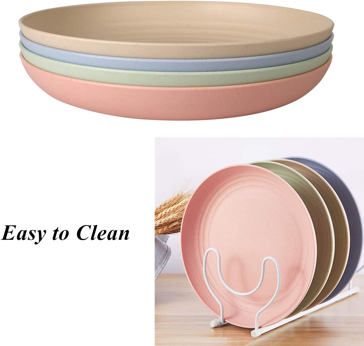CAMBUY Lightweight Unbreakable Dinner Plates Set for Home Events