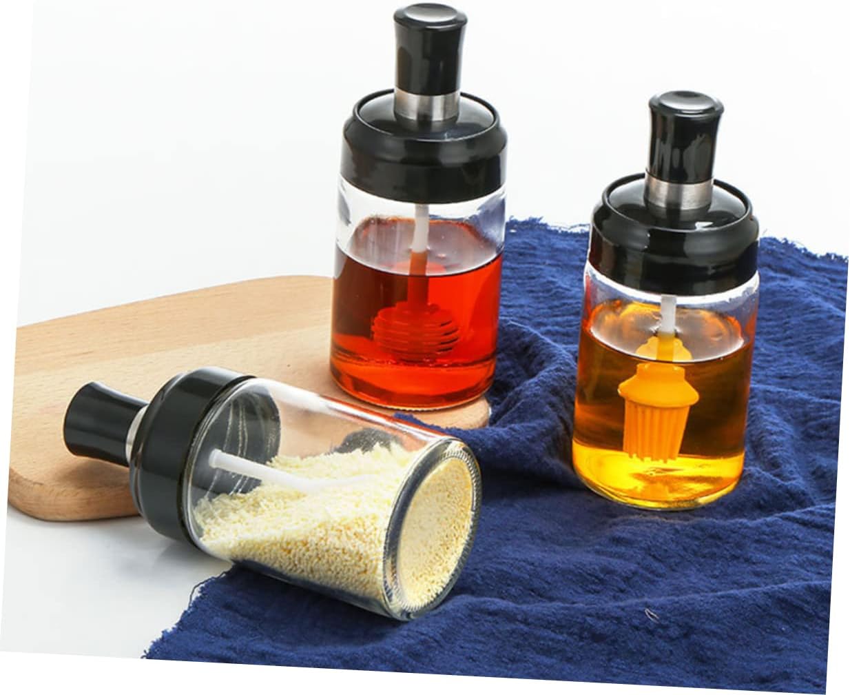 PrettyZoom 250ml Kitchen Spice Jars 3-Piece Set