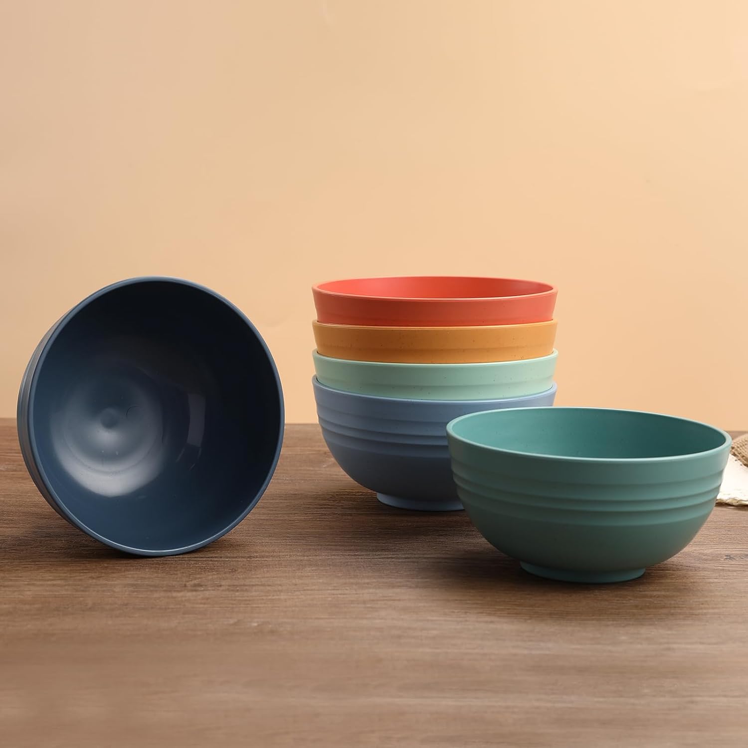 12-Piece Reusable Wheat Straw Cereal Bowls for Kitchen Essentials