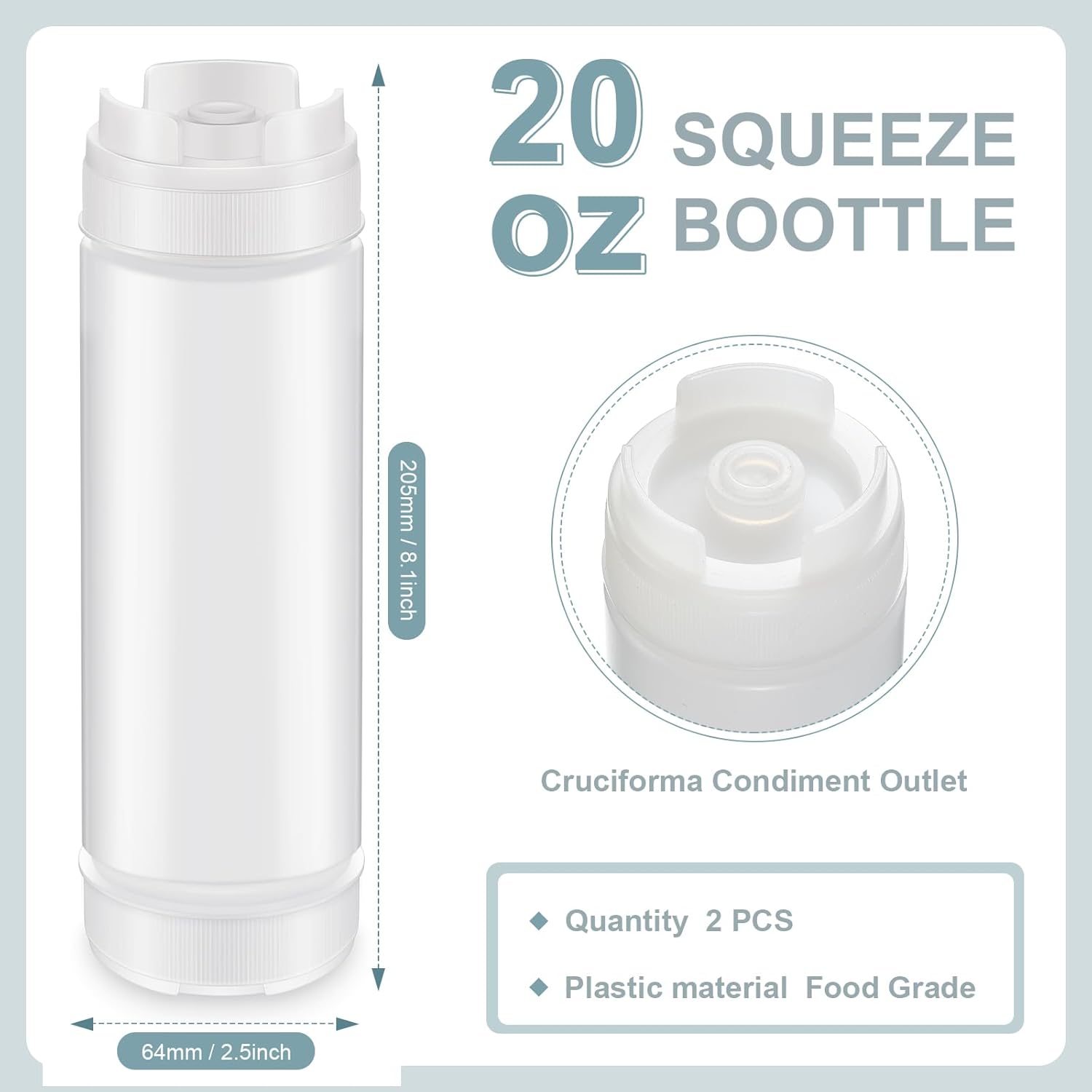 Compact Durable Squeeze Bottles for Ketchup Sour Cream More