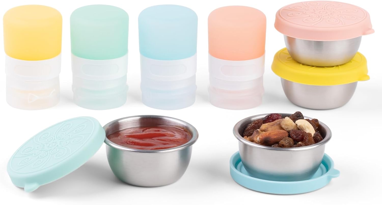 Ergonomic 8-Pack Condiment Set for Lunch