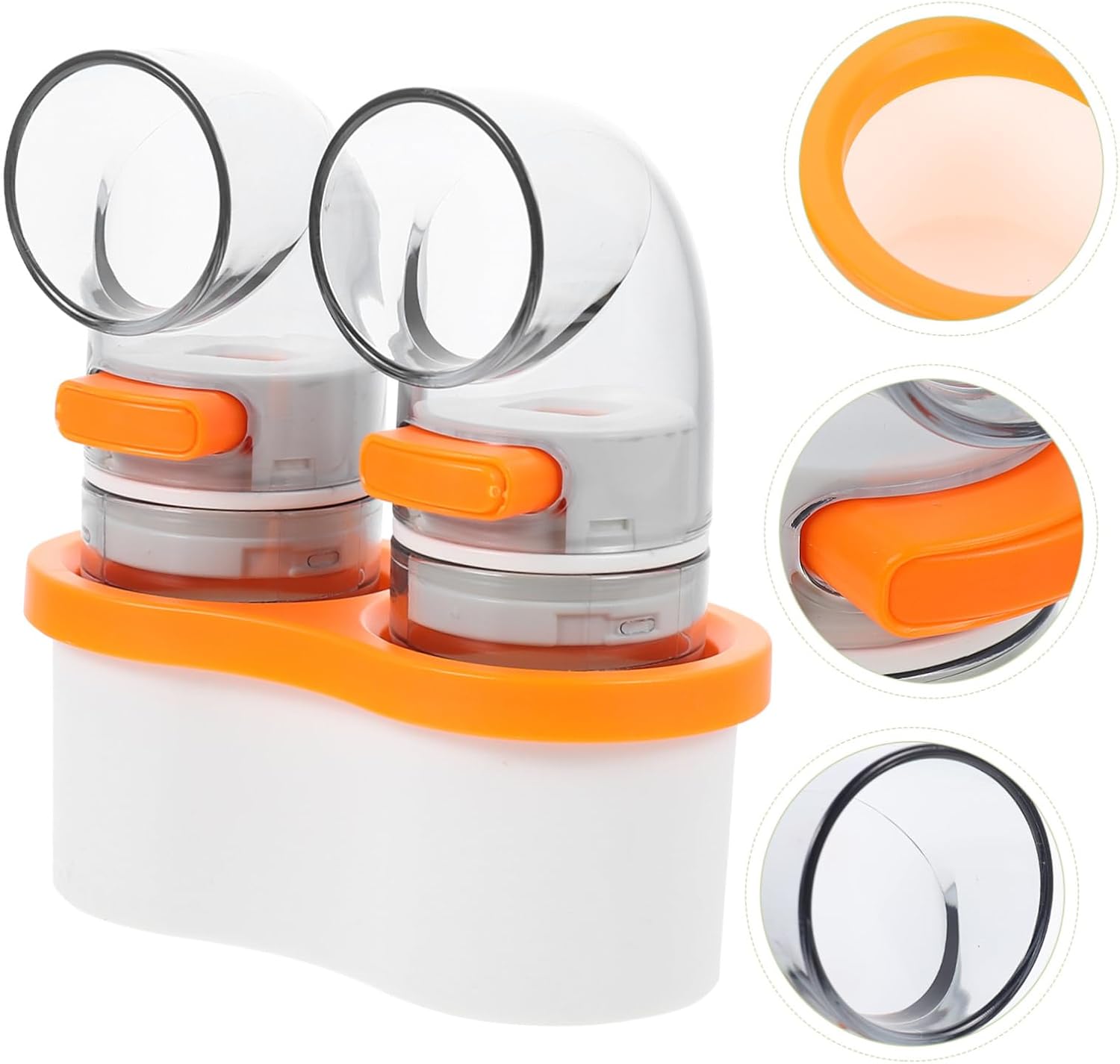 2pcs Transparent Salt Dispenser Jar with Activated Seasoning Holder 1