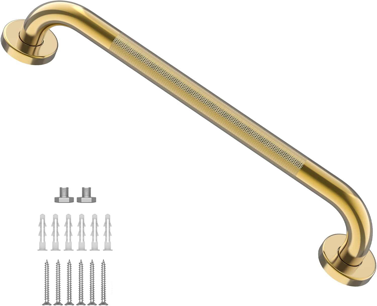 Golden bathroom grab bar