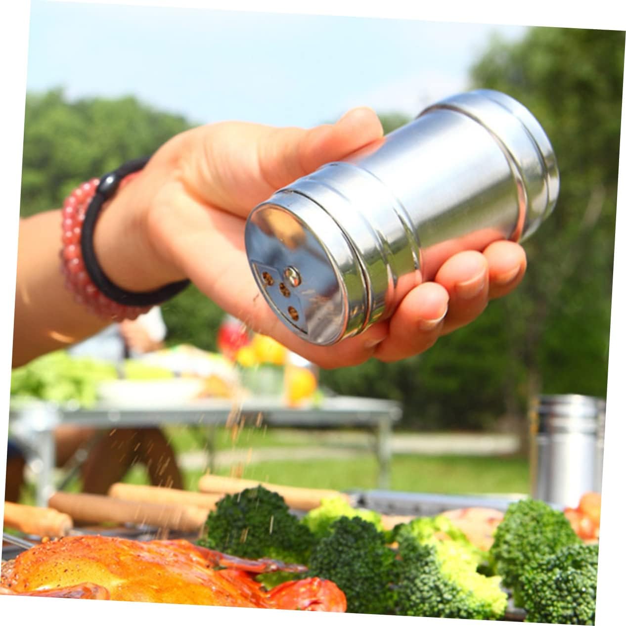 Sturdy Stainless Steel Condiment Bottles with Revolving Covers for Easy Seasoning