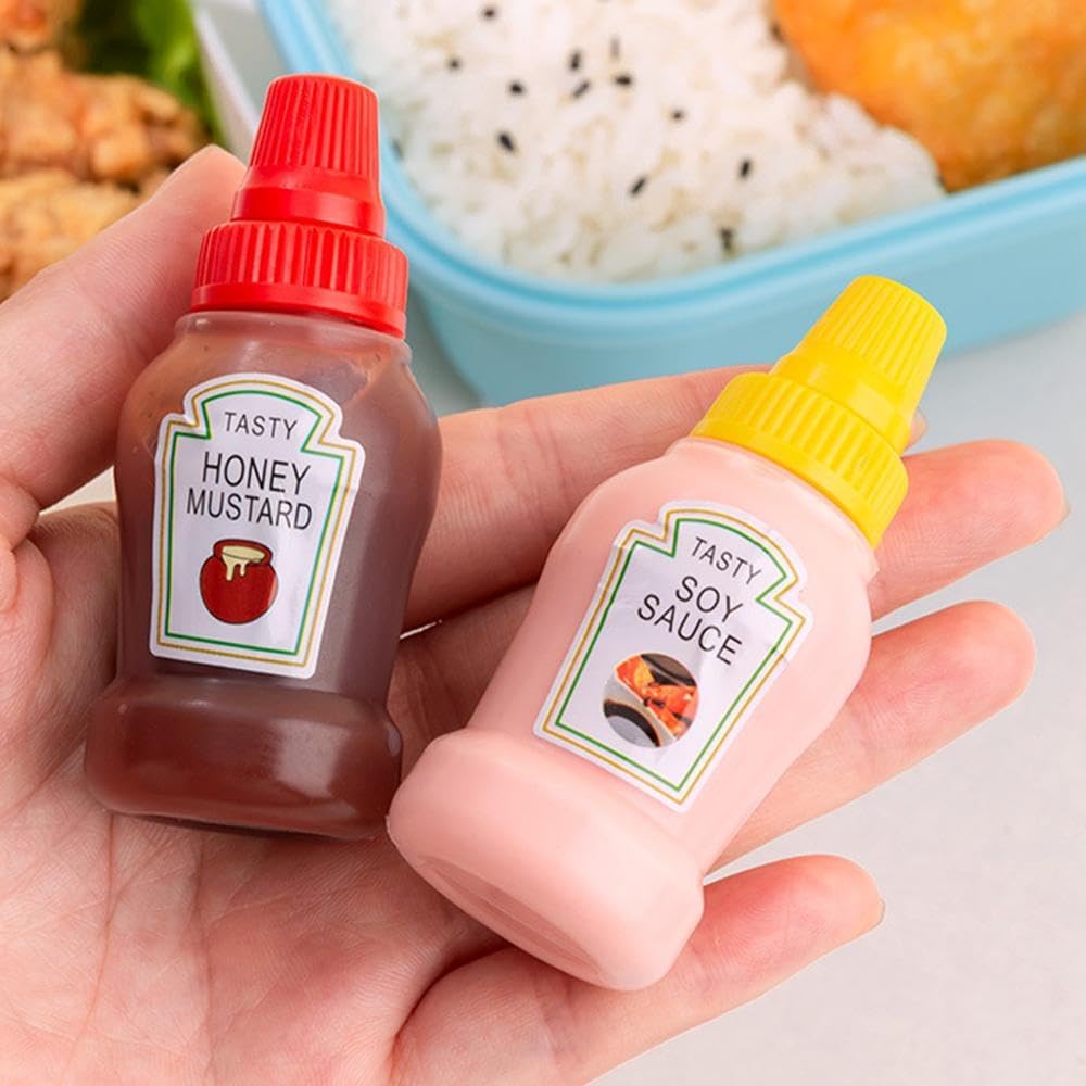 25ml Mini Condiment Squeeze Bottles Set