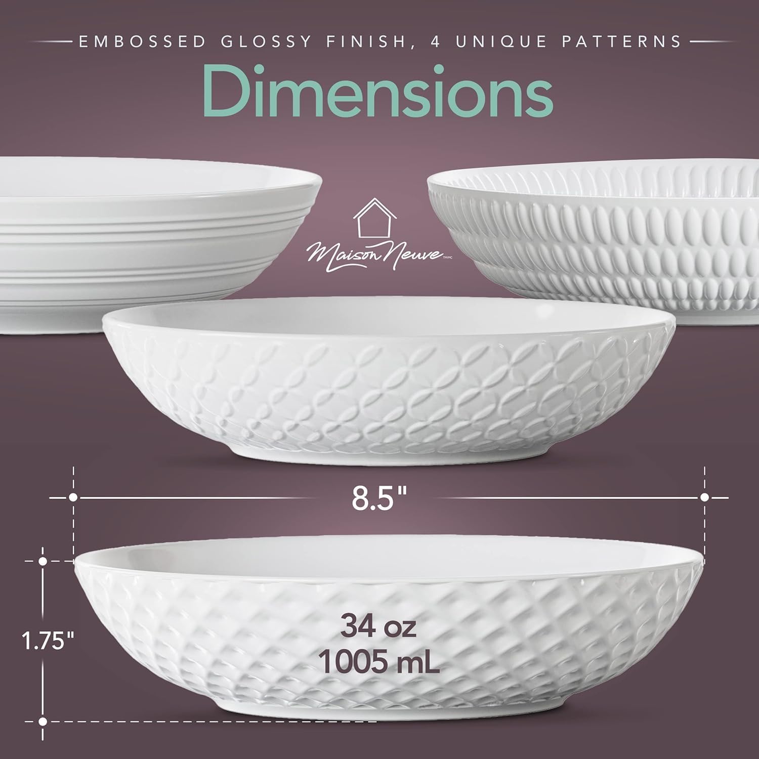 Elegant 4-Piece Porcelain Bowl Set for Durable Stylish dining