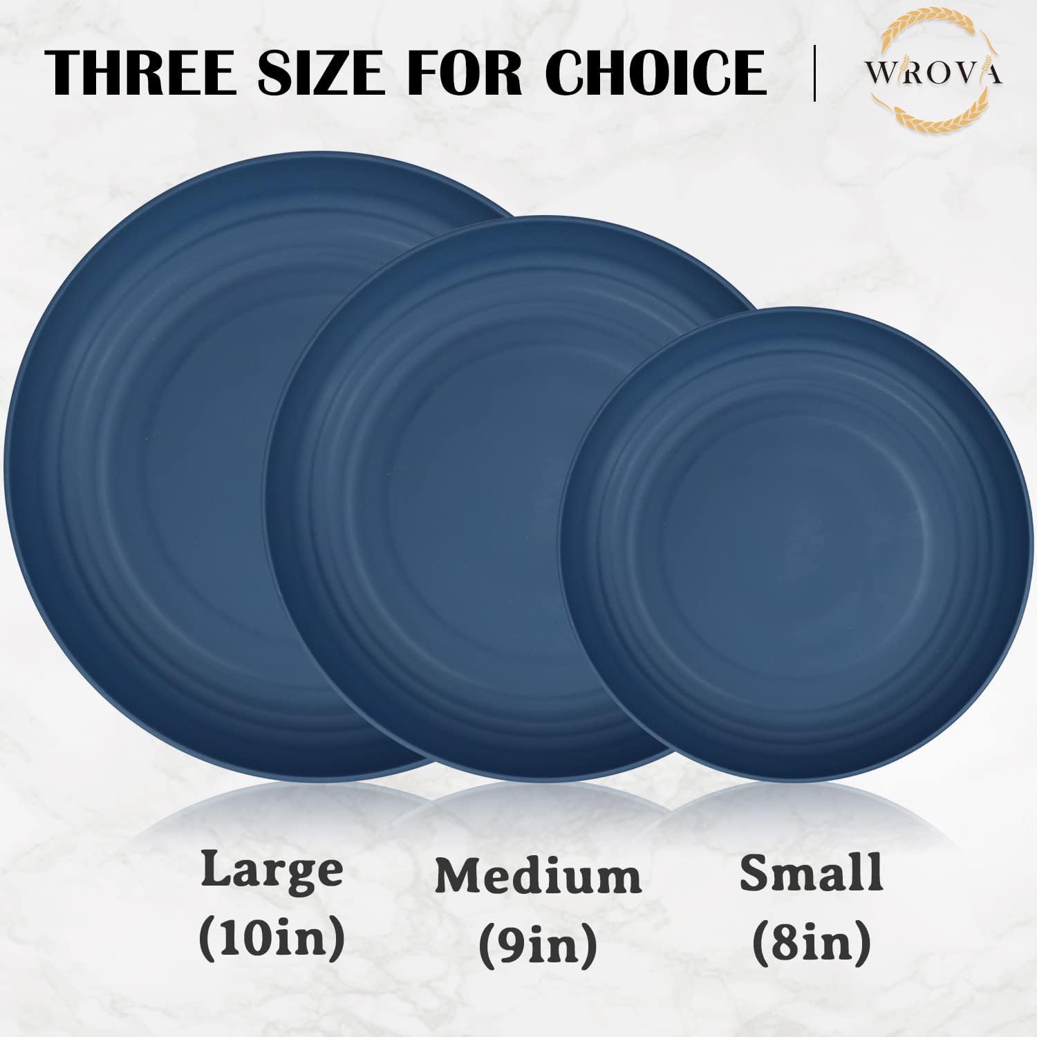 8-Piece Unbreakable Dinner Plates Set