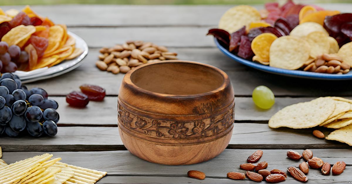 Handmade Decorative Mango Wood Serving Bowl