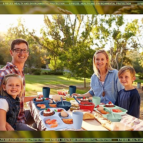 Tanlade 24-Piece Divided Dinnerware Set for Kids Adults