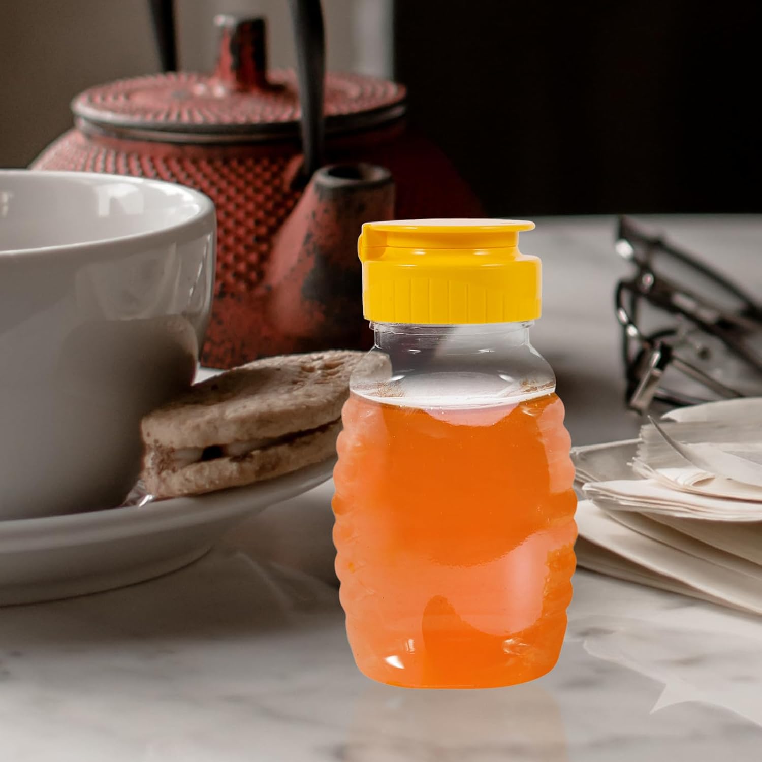 Fondotin Honey Squeeze Bottles 2 Pack Condiment Dispensers