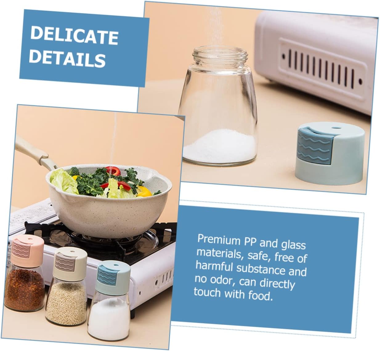Cabilock Quantitative Seasoning Bottle Set Perfect for Salt and Spices