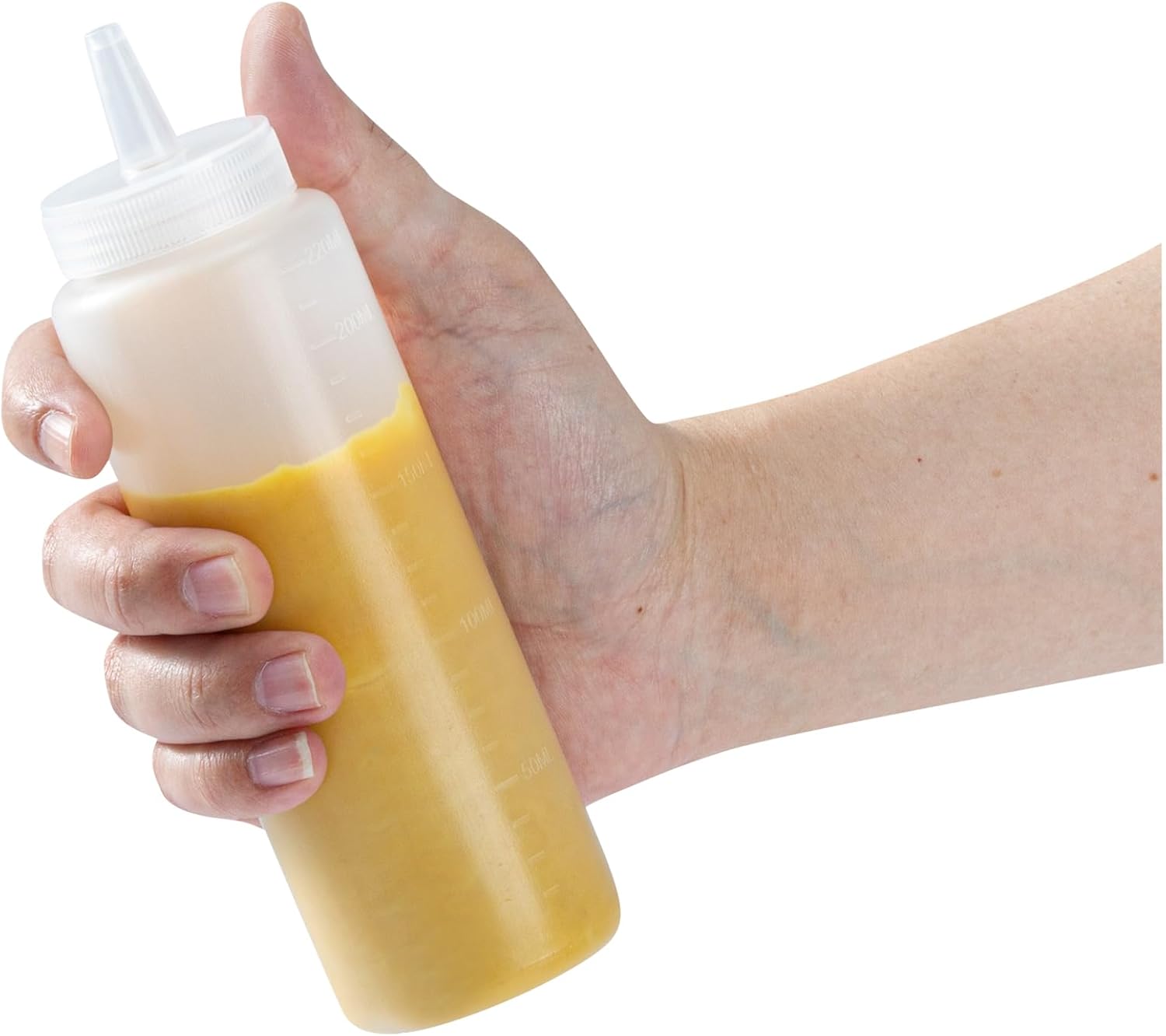 Restaurantware 8-Ounce Food Grade Condiment Squeeze Bottle Ergonomic Design