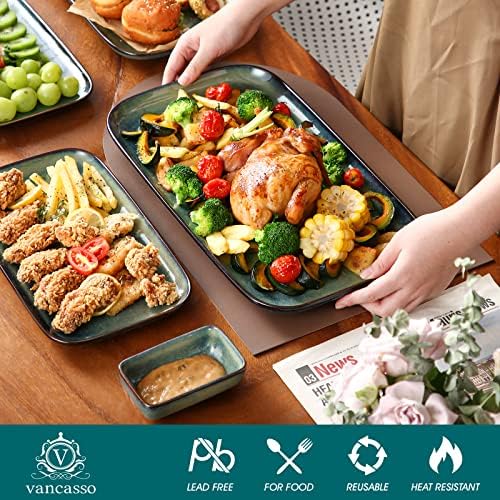 Stylish 3-Piece Rectangular Serving Platter Set