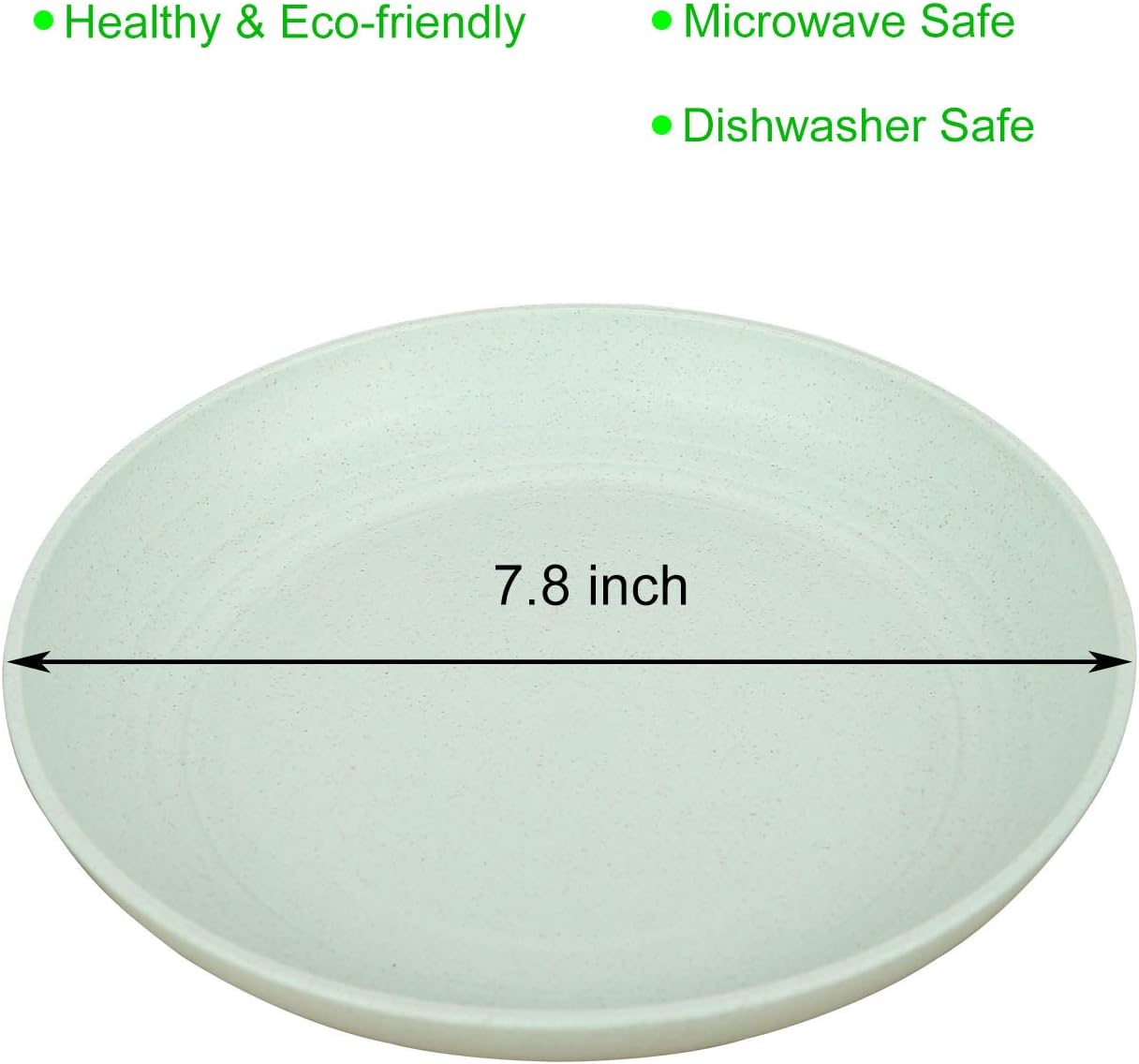 LuckyZone Unbreakable 78in Reusable Dinner Plates Eco-Friendly DishwasherMicrowave Safe