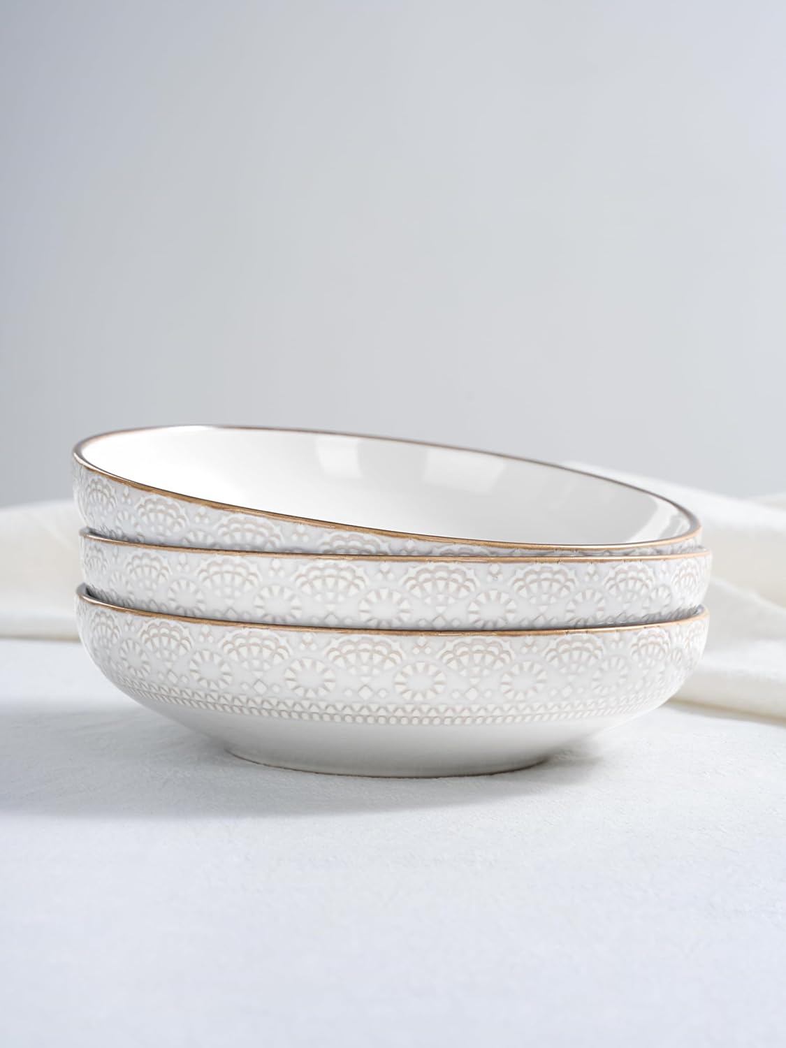 famiware 87 ceramic pasta bowls set of 4 unique design microwave dishwasher safe