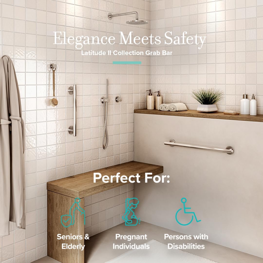 Gatco 30 Safety Grab Bar for Elderly Durable ADA Compliant