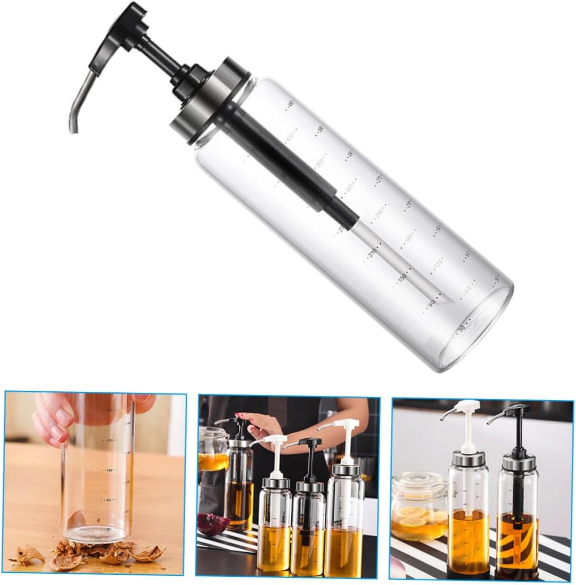 CIIEEO Honey Pot Dispenser 500ml Black