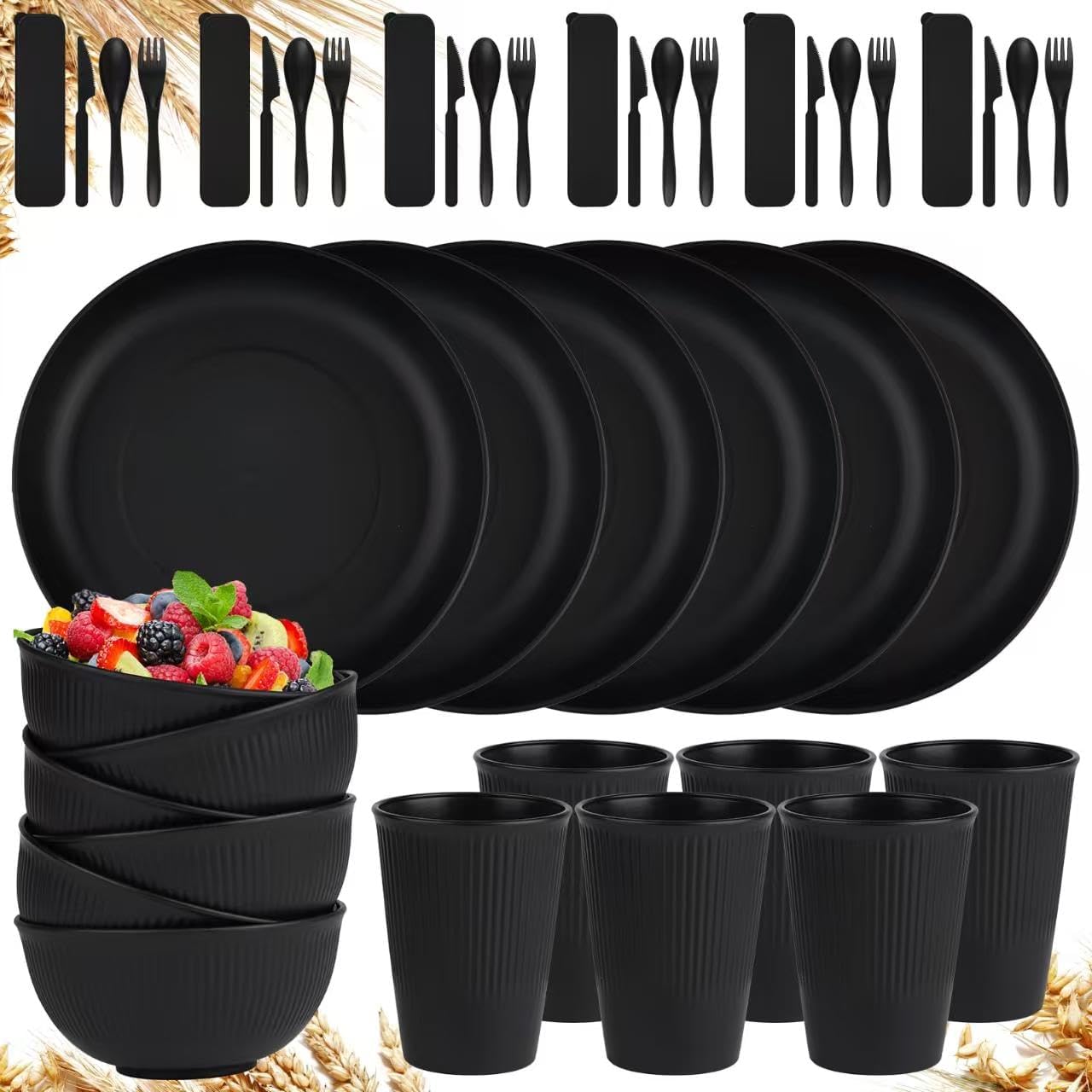 42-Piece Eco-Friendly Dinnerware Set