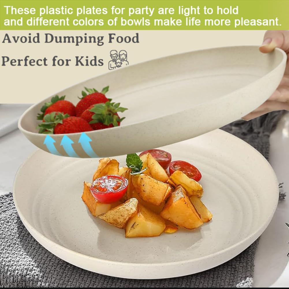 9-inch Reusable Wheat Straw Plates