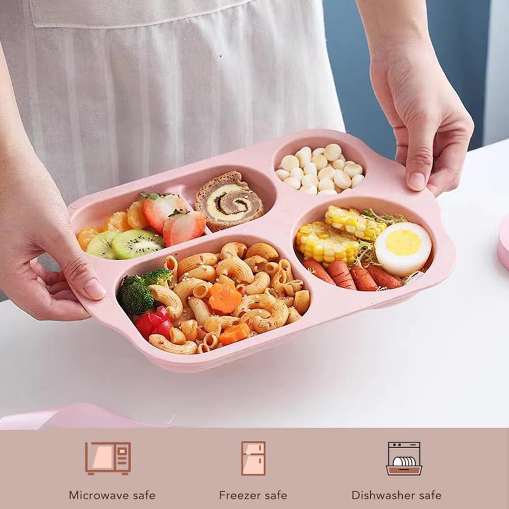 RUIBOLU 12 Divided Plates BPA-Free Portion Control