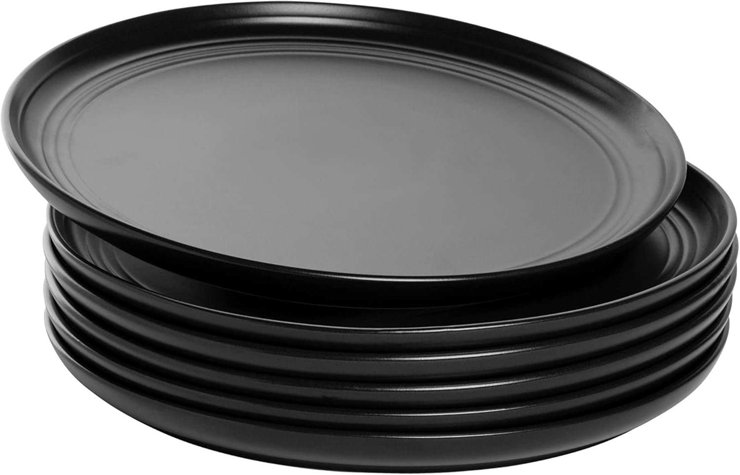 Matte Black Elegant 105-inch Dinner Plate Set of 6