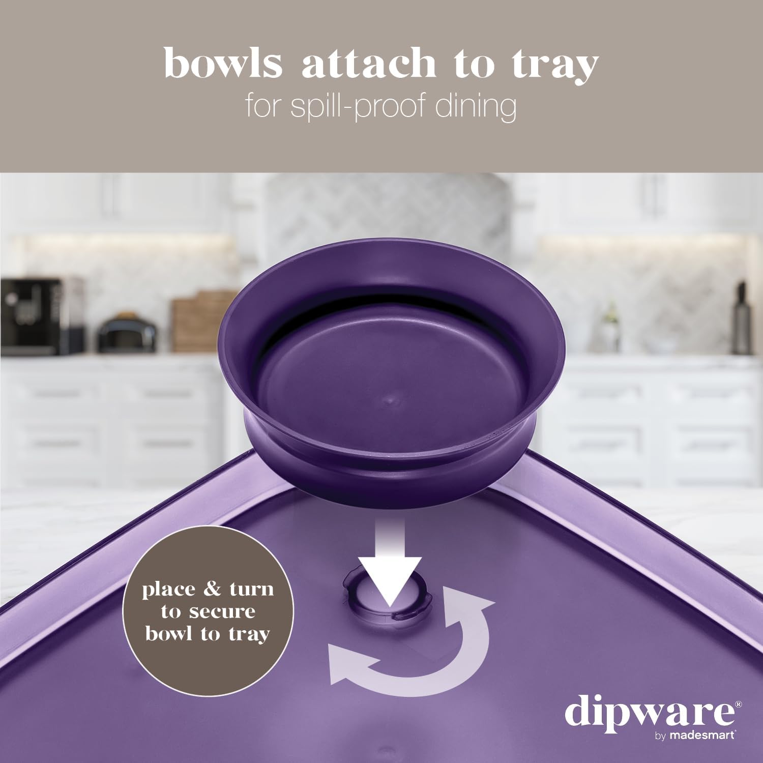 Dipware Tray with Collapsible Bowl for Appetizers