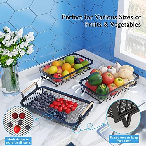 Multifunctional 3-Tier Fruit and Vegetable Basket