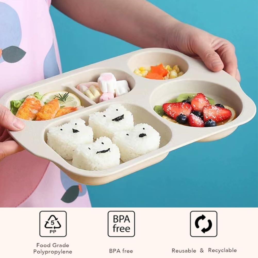RUIBOLU 12 Divided Plates BPA-Free Portion Control