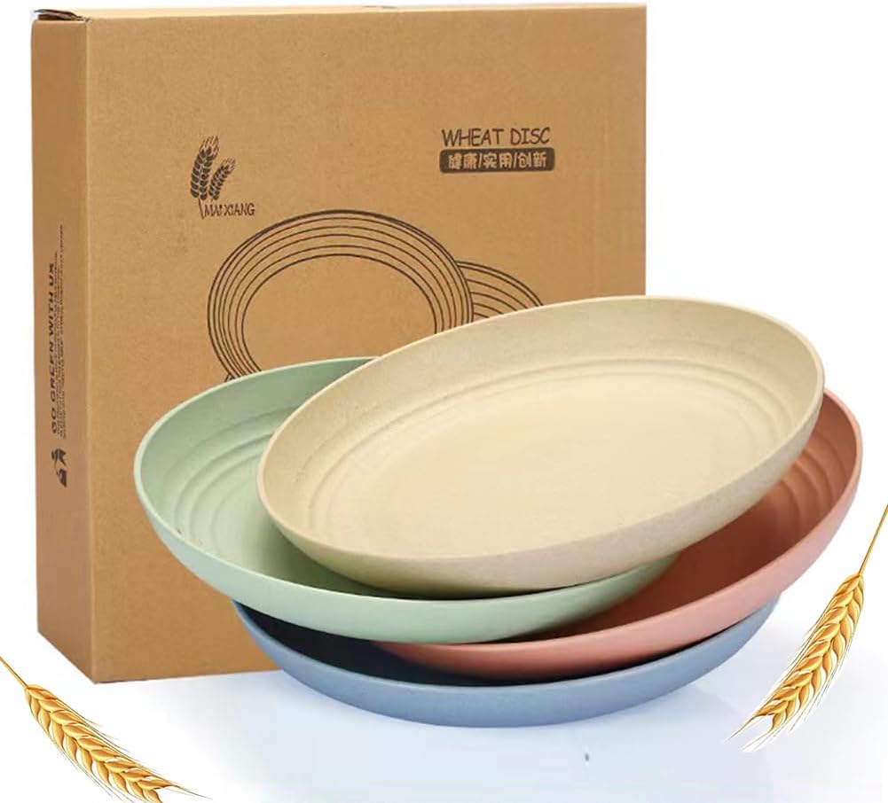 9-inch Reusable Wheat Straw Plates