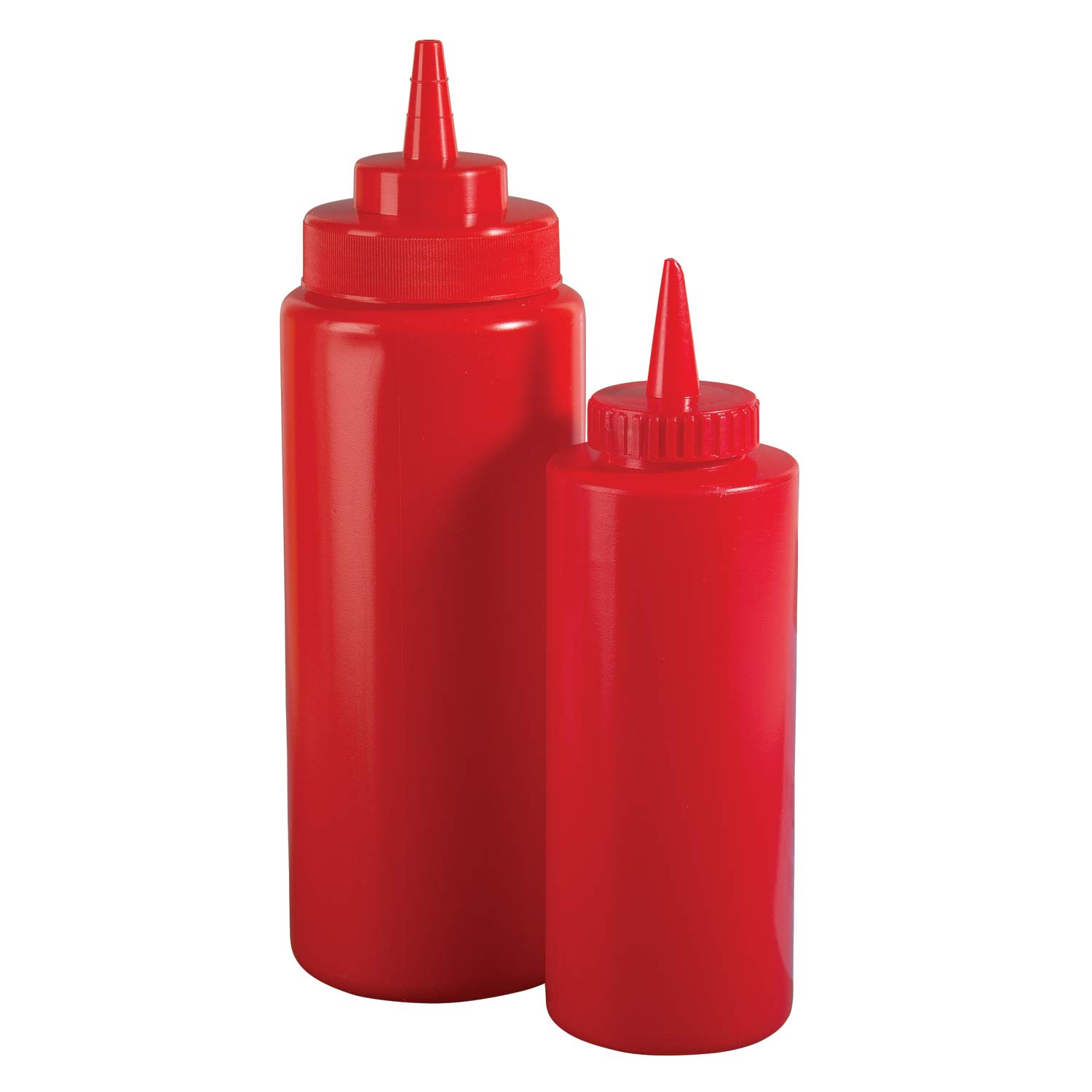 Update International 24 Oz Red Squeeze Bottle Pack of 6 1