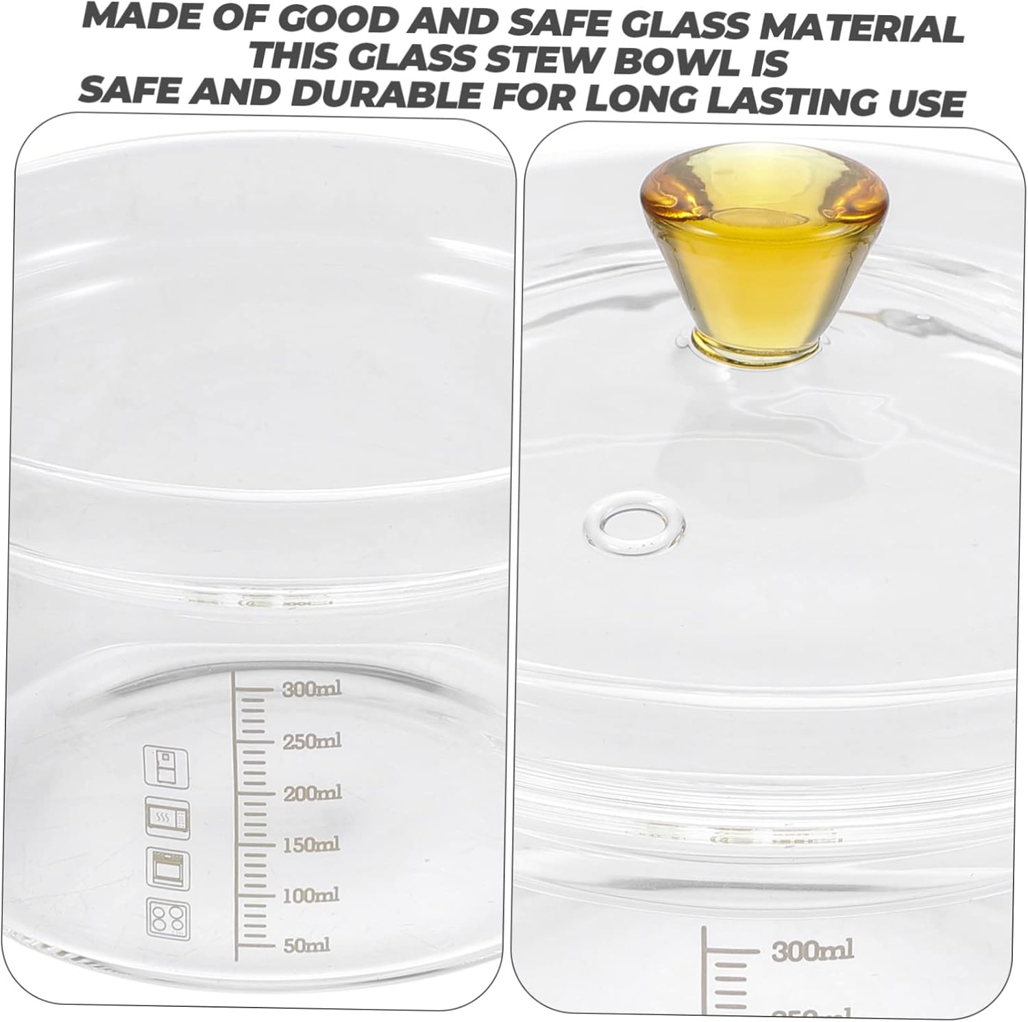 PrettyZoom Glass Steaming Bowl