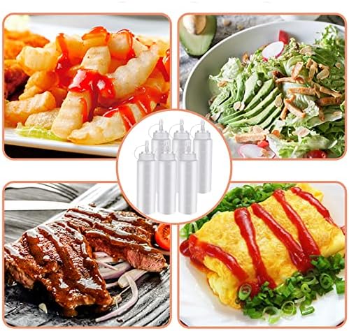 Sealed Flexible Durable 8 oz Condiment Squeeze Bottles