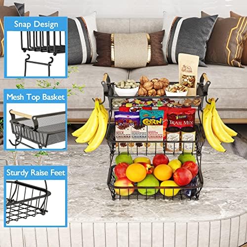 Multifunctional 3-Tier Fruit and Vegetable Basket