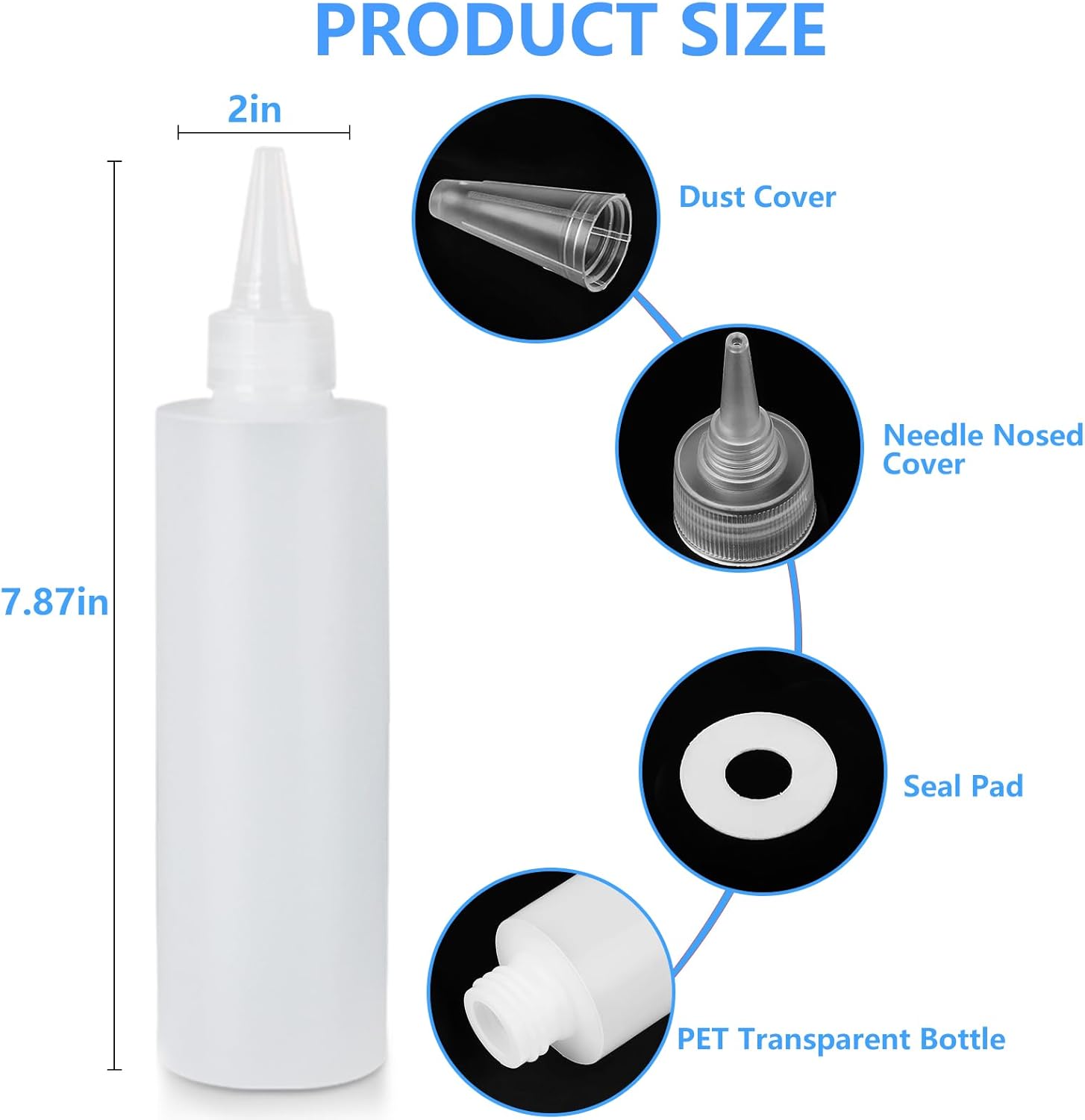 2-Pack of Eco-Friendly 10 oz Condiment Squeeze Bottles