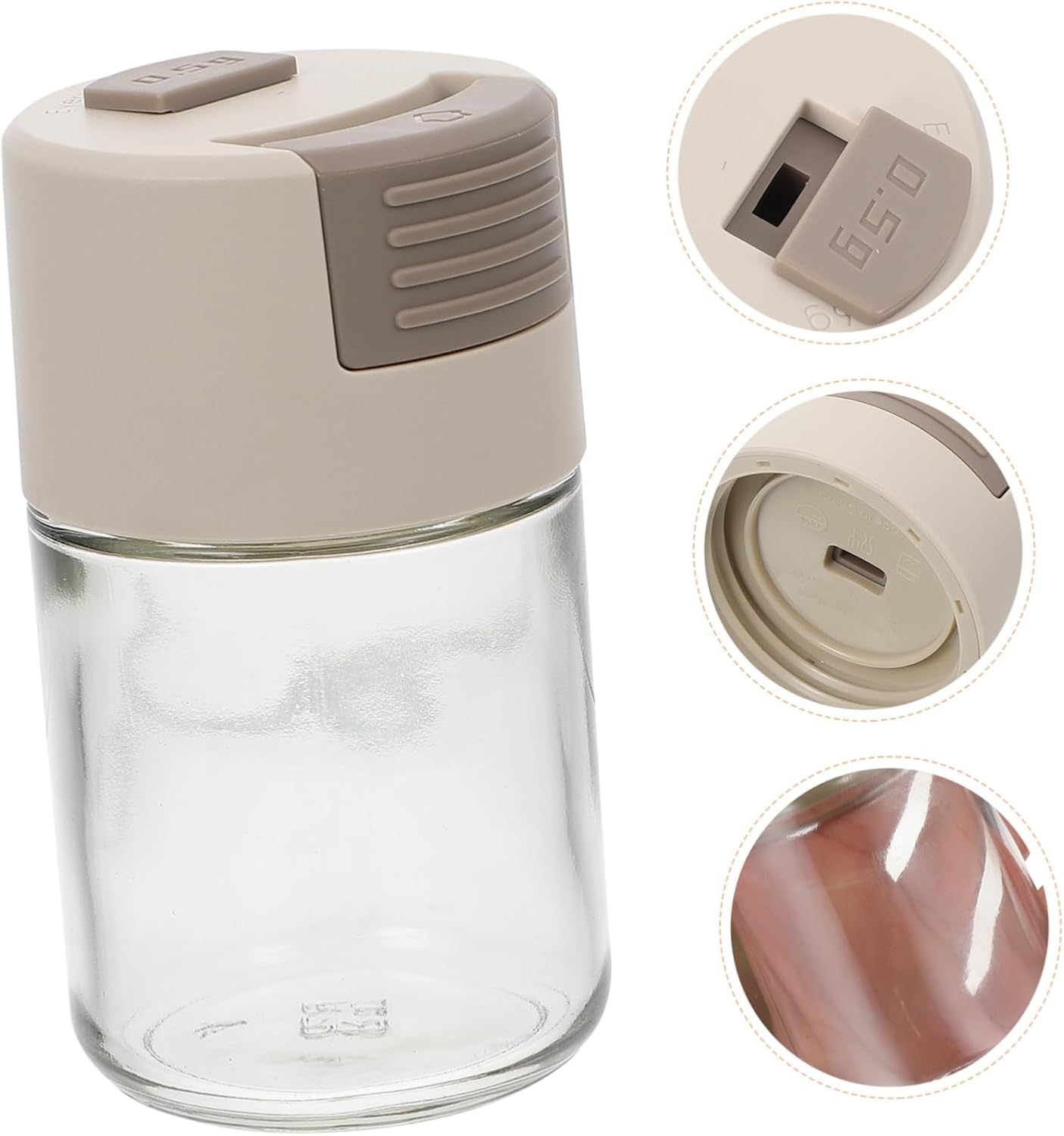 Zerodeko 1-Piece Salt Box Lid Spoon Salt Shaker