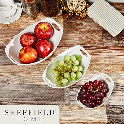 Sheffield Home 3 Piece Serving Bowls Set - 15 28 47 Oz
