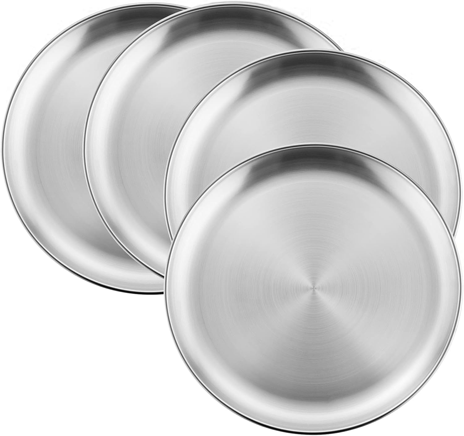 HaWare 4-Piece 188 stainless steel plates for kids
