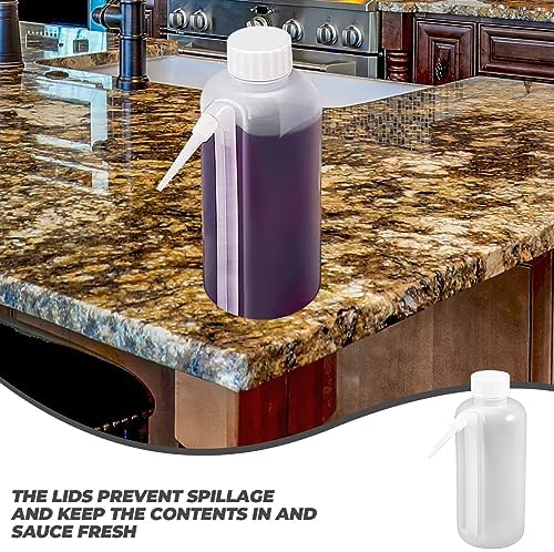 PRETYZOOM 5pcs Condiment Squeeze Bottles