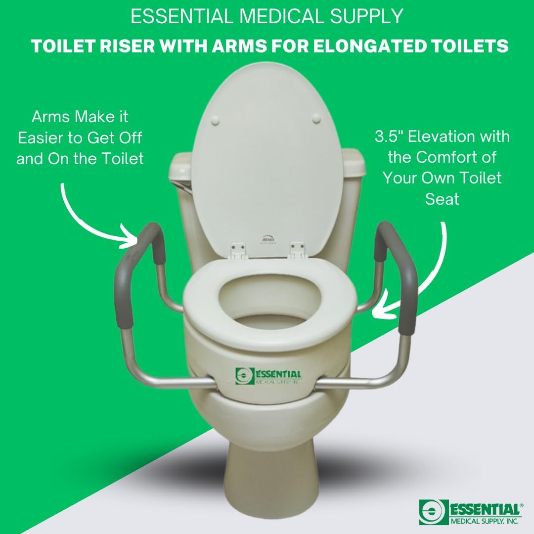 Essential Medical Supply Raised Toilet Seat Riser
