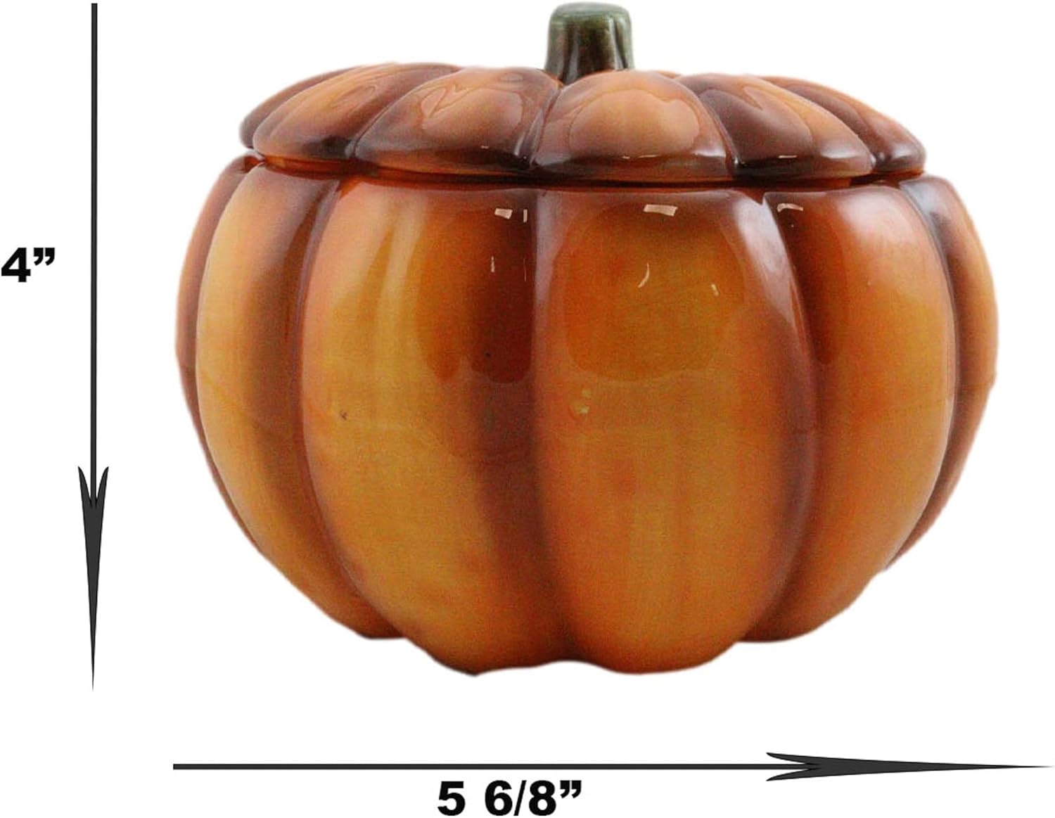 Ebros 6 Orange Pumpkin Soup Bowl with Lid