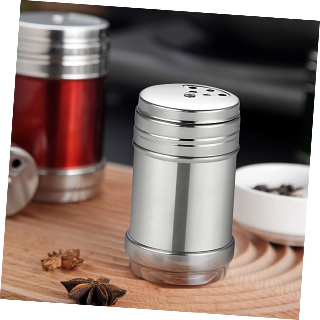 Sturdy Stainless Steel Condiment Bottles with Revolving Covers for Easy Seasoning