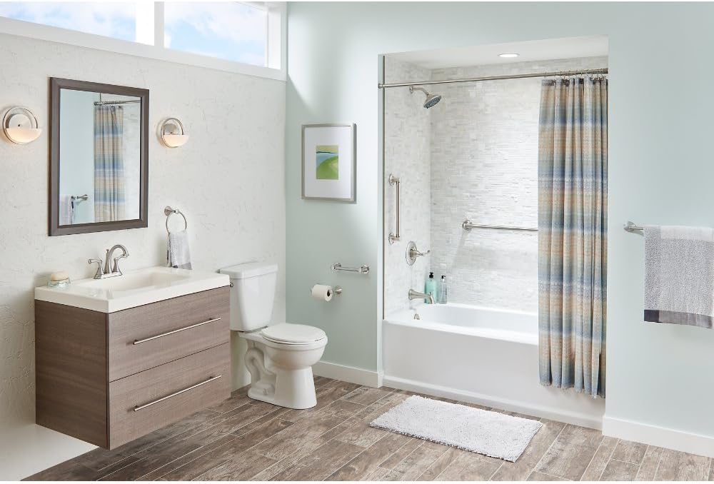 Bathroom Safety Grab Bar Brushed Nickel