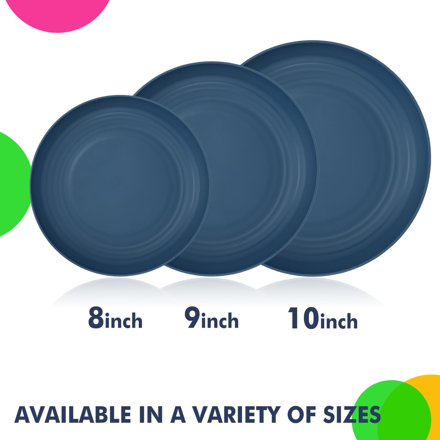 Homienly 8-Piece Dinner Plate Set for Kids Simply Safe Enjoyable Cuisine