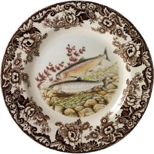 Spode Woodland Salmon Salad Plate
