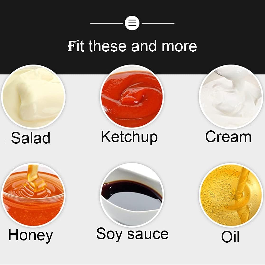 Ketchup Mustard VD Salad Squeeze Bottles