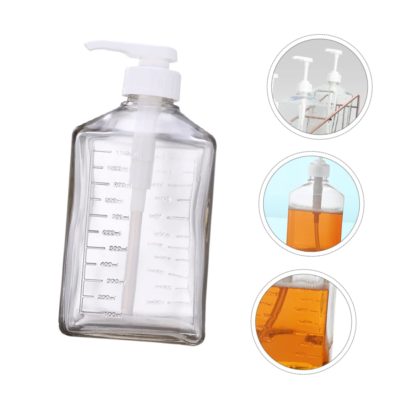 1100ML Glass Squeeze Bottle for Home Commercial Use - 10CC Capacity