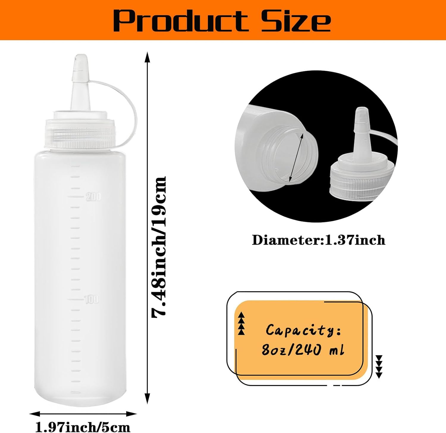 12Pack MultiUse squeezable bottles for condiments BBQ sauce and more